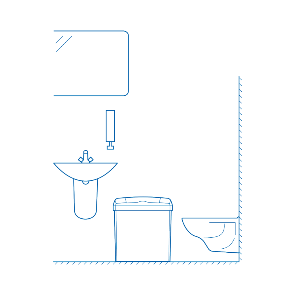 Damenhygiene Ladybin Intima Montage